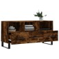 vidaXL Mueble de TV madera de ingeniería roble ahumado 102x36x50 cm vidaXL Mueble de TV madera de ingeniería roble ahumado 102x36x50 cm