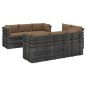 vidaXL Muebles de palets para jardín 9 pzas cojines madera maciza pino vidaXL Muebles de palets para jardín 9 pzas cojines madera maciza pino