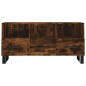 vidaXL Mueble de TV madera de ingeniería roble ahumado 102x36x50 cm vidaXL Mueble de TV madera de ingeniería roble ahumado 102x36x50 cm