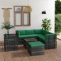 vidaXL Muebles de palets para jardín 8 pzas cojines madera maciza pino