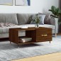 vidaXL Mesa de centro madera contrachapada roble marrón 90x50x40 cm