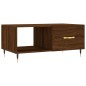 vidaXL Mesa de centro madera contrachapada roble marrón 90x50x40 cm