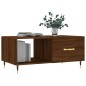 vidaXL Mesa de centro madera contrachapada roble marrón 90x50x40 cm