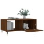vidaXL Mesa de centro madera contrachapada roble marrón 90x50x40 cm