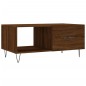 vidaXL Mesa de centro madera contrachapada roble marrón 90x50x40 cm vidaXL Mesa de centro madera contrachapada roble marrón 90x50x40 cm