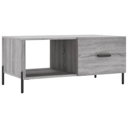 vidaXL Mesa de centro madera contrachapada gris Sonoma 90x50x40 cm