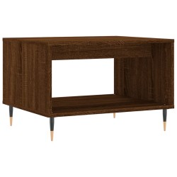 vidaXL Mesa de centro madera de ingeniería marrón roble 60x50x40 cm