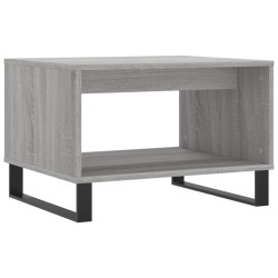 vidaXL Mesa de centro madera de ingeniería gris Sonoma 60x50x40 cm