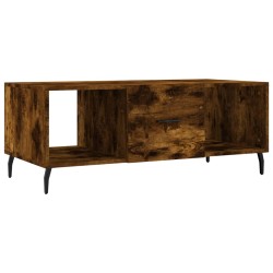 vidaXL Mesa de centro madera contrachapada roble ahumado 102x50x40 cm