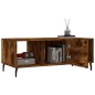 vidaXL Mesa de centro madera contrachapada roble ahumado 102x50x40 cm vidaXL Mesa de centro madera contrachapada roble ahumado 102x50x40 cm