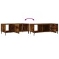 vidaXL Mesa de centro madera contrachapada roble ahumado 102x50x40 cm vidaXL Mesa de centro madera contrachapada roble ahumado 102x50x40 cm