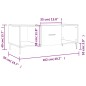 vidaXL Mesa de centro madera contrachapada roble ahumado 102x50x40 cm vidaXL Mesa de centro madera contrachapada roble ahumado 102x50x40 cm