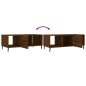 vidaXL Mesa de centro madera contrachapada roble marrón 102x50x40 cm vidaXL Mesa de centro madera contrachapada roble marrón 102x50x40 cm