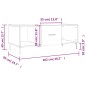 vidaXL Mesa de centro madera contrachapada roble marrón 102x50x40 cm vidaXL Mesa de centro madera contrachapada roble marrón 102x50x40 cm