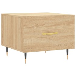vidaXL Mesa de centro madera contrachapada roble Sonoma 50x50x40 cm