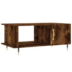vidaXL Mesa de centro madera contrachapada roble ahumado 90x50x40 cm