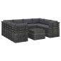 vidaXL Muebles de palets para jardín 9 pzas cojines madera maciza pino vidaXL Muebles de palets para jardín 9 pzas cojines madera maciza pino