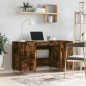 vidaXL Escritorio madera de ingeniería roble ahumado 140x50x75 cm vidaXL Escritorio madera de ingeniería roble ahumado 140x50x75 cm