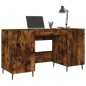 vidaXL Escritorio madera de ingeniería roble ahumado 140x50x75 cm vidaXL Escritorio madera de ingeniería roble ahumado 140x50x75 cm