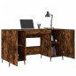 vidaXL Escritorio madera de ingeniería roble ahumado 140x50x75 cm vidaXL Escritorio madera de ingeniería roble ahumado 140x50x75 cm