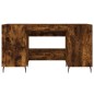 vidaXL Escritorio madera de ingeniería roble ahumado 140x50x75 cm vidaXL Escritorio madera de ingeniería roble ahumado 140x50x75 cm
