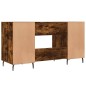 vidaXL Escritorio madera de ingeniería roble ahumado 140x50x75 cm vidaXL Escritorio madera de ingeniería roble ahumado 140x50x75 cm