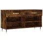 vidaXL Banco zapatero madera de ingeniería roble ahumado 102x35x55 cm vidaXL Banco zapatero madera de ingeniería roble ahumado 102x35x55 cm