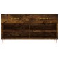 vidaXL Banco zapatero madera de ingeniería roble ahumado 102x35x55 cm vidaXL Banco zapatero madera de ingeniería roble ahumado 102x35x55 cm