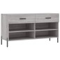 vidaXL Banco zapatero madera de ingeniería gris Sonoma 102x35x55 cm