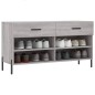 vidaXL Banco zapatero madera de ingeniería gris Sonoma 102x35x55 cm