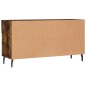 vidaXL Banco zapatero madera de ingeniería roble ahumado 102x35x55 cm