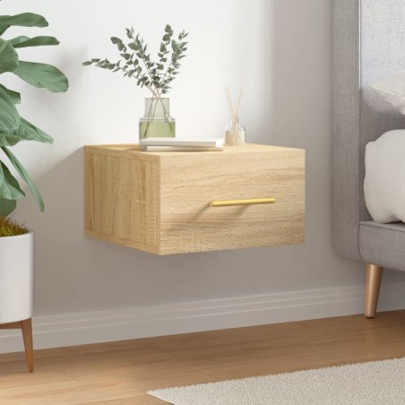 vidaXL Mesita de noche de pared color roble Sonoma 35x35x20 cm