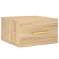vidaXL Mesita de noche de pared color roble Sonoma 35x35x20 cm