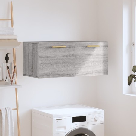 vidaXL Armario de pared madera de ingeniería gris Sonoma 80x36,5x35 cm