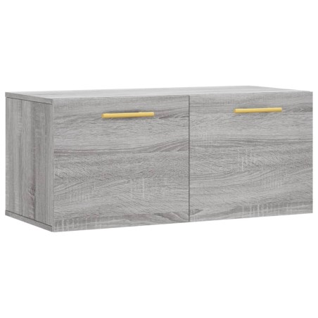 vidaXL Armario de pared madera de ingeniería gris Sonoma 80x36,5x35 cm