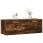 vidaXL Armario de pared madera ingeniería roble ahumado 100x36,5x35 cm vidaXL Armario de pared madera ingeniería roble ahumado 100x36,5x35 cm