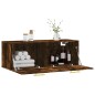 vidaXL Armario de pared madera ingeniería roble ahumado 100x36,5x35 cm vidaXL Armario de pared madera ingeniería roble ahumado 100x36,5x35 cm