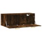 vidaXL Armario de pared madera ingeniería roble ahumado 100x36,5x35 cm vidaXL Armario de pared madera ingeniería roble ahumado 100x36,5x35 cm
