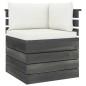 vidaXL Muebles de palets para jardín 9 piezas cojines madera de pino