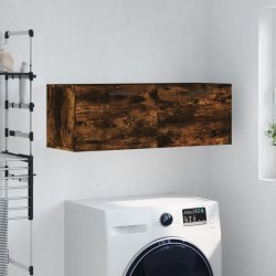 vidaXL Armario de pared madera ingeniería roble ahumado 100x36,5x35 cm