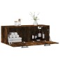vidaXL Armario de pared madera ingeniería roble ahumado 100x36,5x35 cm vidaXL Armario de pared madera ingeniería roble ahumado 100x36,5x35 cm