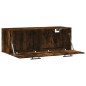 vidaXL Armario de pared madera ingeniería roble ahumado 100x36,5x35 cm vidaXL Armario de pared madera ingeniería roble ahumado 100x36,5x35 cm
