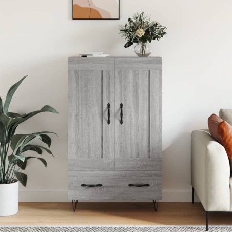 vidaXL Aparador alto madera de ingeniería gris Sonoma 69,5x31x115 cm