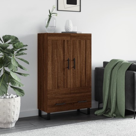 vidaXL Aparador alto madera de ingeniería roble marrón 69,5x31x115 cm