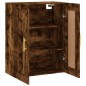 vidaXL Armario de pared madera ingeniería roble ahumado 69,5x34x90 cm