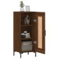 vidaXL Aparador madera de ingeniería marrón roble 34,5x34x90 cm vidaXL Aparador madera de ingeniería marrón roble 34,5x34x90 cm