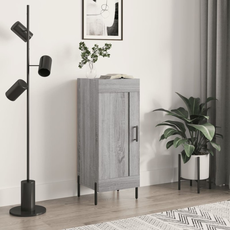 vidaXL Aparador madera de ingeniería gris Sonoma 34,5x34x90 cm