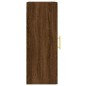 vidaXL Armario de pared madera ingeniería marrón roble 34,5x34x90 cm