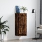 vidaXL Armario de pared madera ingeniería roble ahumado 34,5x34x90 cm