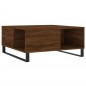 vidaXL Mesa de centro madera contrachapada roble marrón 80x80x36,5 cm